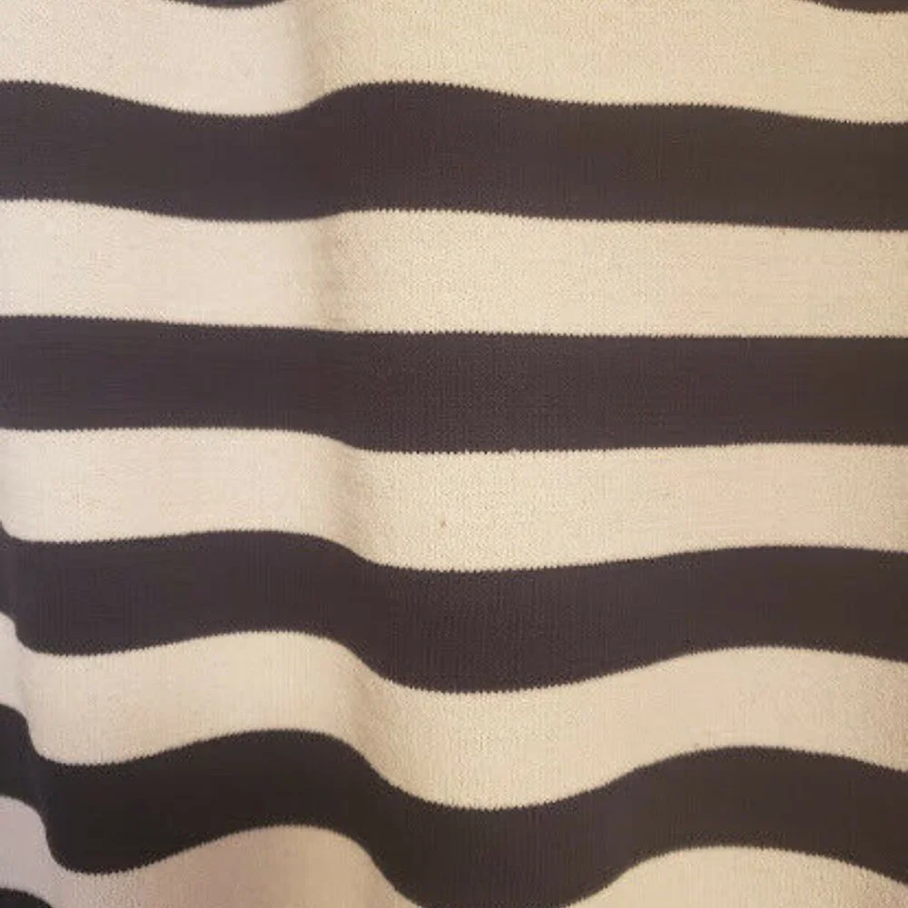 La Fee Verte Black White Size Medium / Large Striped Long Sleeve Casual Shirt - Picture 7 of 8